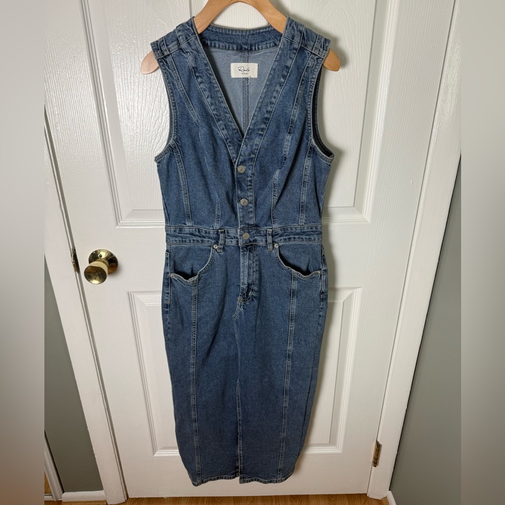 Rails Westwood Denim Dress M - Picture 3 of 10